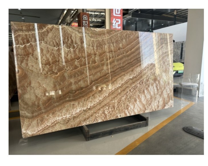 Yellow Orange Onyx Slabs For Bathroom Wall Tiles