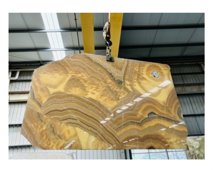 Yellow Orange Onyx Slabs For Luxury Hotel Decor